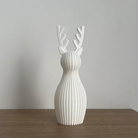 Dekoracyjny Renifer Prążkowany 3D Ozdoba Świąteczna